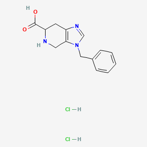 molecular formula C14H17Cl2N3O2 B13896164 3-(Phenylmethyl)-4,5,6,7-tetrahydroimidazo[4,5-c]pyridine-6-carboxylic acid dihydrochloride 