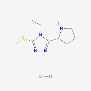 4-Ethyl-3-methylsulfanyl-5-pyrrolidin-2-YL-4H-[1,2,4]triazole hydrochloride