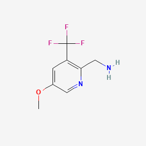 molecular formula C8H9F3N2O B13896174 5-Methoxy-3-(trifluoromethyl)-2-pyridinemethanamine 