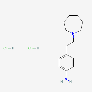 molecular formula C14H24Cl2N2 B1389619 4-(2-Azepan-1-YL-ethyl)-phenylamine dihydrochloride CAS No. 863249-80-3