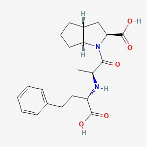 molecular formula C21H28N2O5 B13896201 (2S,3aR,6aR)-1-[(2S)-2-[[(1S)-1-carboxy-3-phenylpropyl]amino]propanoyl]-3,3a,4,5,6,6a-hexahydro-2H-cyclopenta[b]pyrrole-2-carboxylic acid 