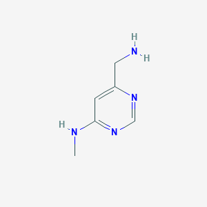 molecular formula C6H10N4 B13896247 6-(Methylamino)-4-pyrimidinemethanamine CAS No. 1314909-51-7