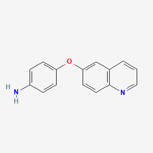 molecular formula C15H12N2O B13896269 Benzenamine, 4-(6-quinolinyloxy)- 