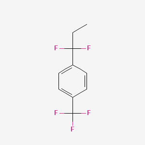 molecular formula C10H9F5 B1389628 1-(1,1-Difluoropropyl)-4-(trifluoromethyl)benzene CAS No. 1138445-54-1