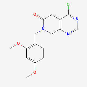 molecular formula C16H16ClN3O3 B13896289 4-Chloro-7-[(2,4-dimethoxyphenyl)methyl]-5,8-dihydropyrido[3,4-d]pyrimidin-6-one 