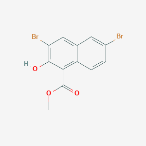 molecular formula C12H8Br2O3 B1389630 Methyl 3,6-dibromo-2-hydroxy-1-naphthoate CAS No. 1192263-94-7