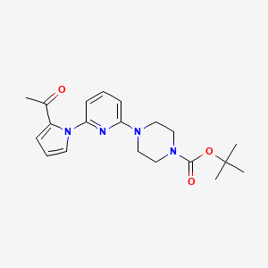 molecular formula C20H26N4O3 B1389634 tert-butyl 4-(6-(2-acetyl-1H-pyrrol-1-yl)pyridin-2-yl)piperazine-1-carboxylate CAS No. 1146080-83-2