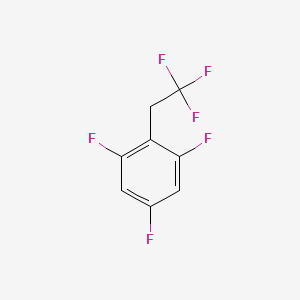 molecular formula C8H4F6 B1389642 1,3,5-Trifluoro-2-(2,2,2-trifluoroethyl)benzene CAS No. 1099597-27-9