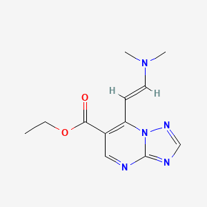 molecular formula C12H15N5O2 B1389645 ethyl 7-[(E)-2-(dimethylamino)vinyl][1,2,4]triazolo[1,5-a]pyrimidine-6-carboxylate CAS No. 1235515-22-6