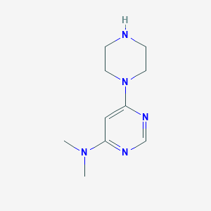 molecular formula C10H17N5 B1389648 N,N-Dimethyl-6-(piperazin-1-yl)pyrimidin-4-amine CAS No. 1185538-68-4