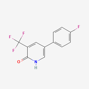 molecular formula C12H7F4NO B1389657 5-(4-Fluorophenyl)-3-(trifluoromethyl)pyridin-2-ol CAS No. 1214379-09-5