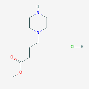 molecular formula C9H19ClN2O2 B13896727 Methyl 4-(piperazin-1-YL)butanoate hydrochloride 