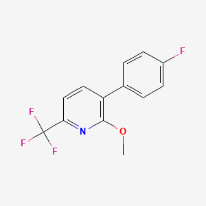 molecular formula C13H9F4NO B1389673 3-(4-Fluorophenyl)-2-methoxy-6-(trifluoromethyl)pyridine CAS No. 1214331-65-3