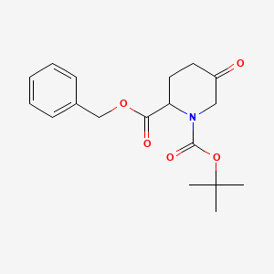 molecular formula C18H23NO5 B13896750 O2-benzyl O1-tert-butyl 5-oxopiperidine-1,2-dicarboxylate 