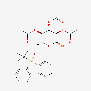 molecular formula C28H35BrO8Si B13896778 TBDPS(-6)a-Glc1Br2Ac3Ac4Ac 