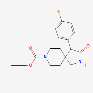 molecular formula C19H25BrN2O3 B13896848 Tert-butyl 4-(4-bromophenyl)-3-oxo-2,8-diazaspiro[4.5]decane-8-carboxylate 