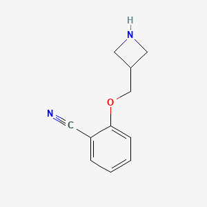 molecular formula C11H12N2O B13896863 2-(Azetidin-3-ylmethoxy)benzonitrile 