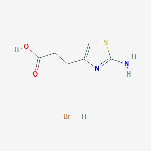 molecular formula C6H9BrN2O2S B1389688 3-(2-Amino-thiazol-4-yl)-propionic acid hydrobromide CAS No. 117889-74-4
