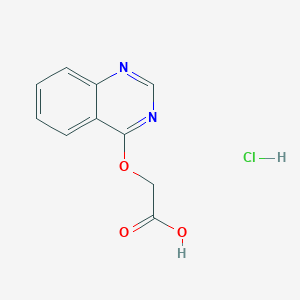 molecular formula C10H9ClN2O3 B1389691 (Quinazolin-4-yloxy)-acetic acid hydrochloride CAS No. 1185300-10-0