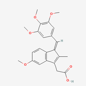 molecular formula C23H24O6 B13896914 (Z)-2-[5-Methoxy-2-methyl-1-(3,4,5-trimethoxybenzylidene)-3-indenyl]acetic Acid 