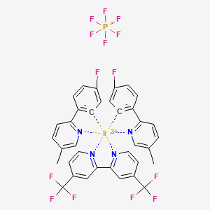 molecular formula C36H24F14IrN4P B13896915 [4,4'-Bis-trifluoromethyl]bis[(5-fluoro-2-(5-methyl-2-pyridinyl)phenyl]iridium(III) hexafluorophosphate 