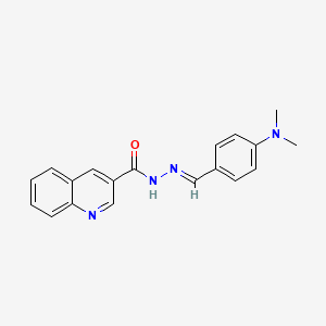 molecular formula C19H18N4O B13896921 N-[[4-(dimethylamino)benzylidene]amino]quinoline-3-carboxamide 