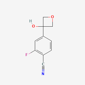 molecular formula C10H8FNO2 B13896927 2-Fluoro-4-(3-hydroxy-3-oxetanyl)benzonitrile 