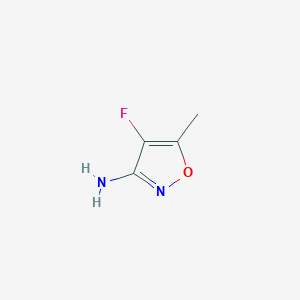 molecular formula C4H5FN2O B13896933 4-Fluoro-5-methyl-3-isoxazolamine 