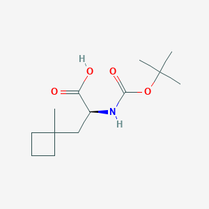 molecular formula C13H23NO4 B13896949 (2S)-2-(tert-butoxycarbonylamino)-3-(1-methylcyclobutyl)propanoic acid 