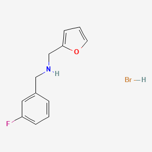molecular formula C12H13BrFNO B1389695 (3-Fluoro-benzyl)-furan-2-ylmethyl-amine hydrobromide CAS No. 1185300-07-5