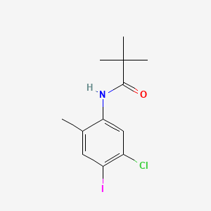 molecular formula C12H15ClINO B13896953 N-(5-Chloro-4-iodo-2-methyl-phenyl)-2,2-dimethyl-propanamide 