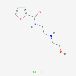 molecular formula C9H15ClN2O3 B1389698 Furan-2-carboxylic acid [2-(2-hydroxy-ethylamino)-ethyl]-amide hydrochloride CAS No. 1185302-36-6