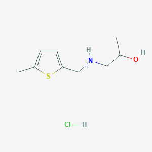 molecular formula C9H16ClNOS B1389699 1-[(5-Methyl-thiophen-2-ylmethyl)-amino]-propan-2-OL hydrochloride CAS No. 1185301-22-7