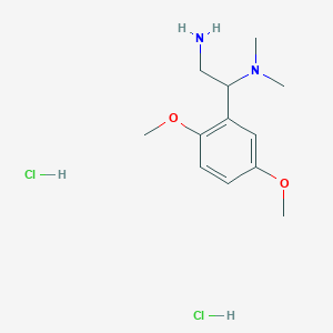 molecular formula C12H22Cl2N2O2 B1389703 1-(2,5-Dimethoxy-phenyl)-N*1*,N*1*-dimethyl-ethane-1,2-diamine dihydrochloride CAS No. 1185301-52-3