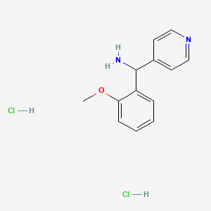 molecular formula C13H16Cl2N2O B1389704 C-(2-Methoxy-phenyl)-C-pyridin-4-yl-methylaminedihydrochloride CAS No. 1185293-31-5