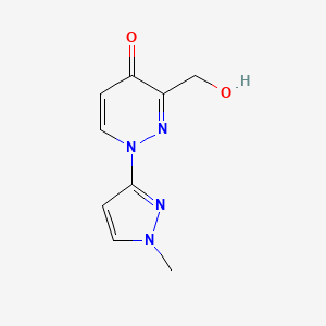 molecular formula C9H10N4O2 B13897105 3-(Hydroxymethyl)-1-(1-methylpyrazol-3-yl)pyridazin-4-one 