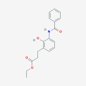 molecular formula C18H19NO4 B13897118 Ethyl 3-(3-benzamido-2-hydroxyphenyl)propanoate 