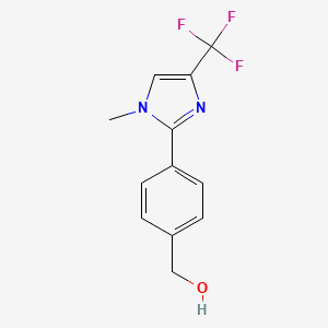 molecular formula C12H11F3N2O B13897139 {4-[1-Methyl-4-(trifluoromethyl)imidazol-2-yl]phenyl}methanol 