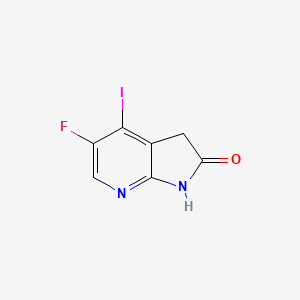 molecular formula C7H4FIN2O B13897141 5-Fluoro-4-iodo-1,3-dihydropyrrolo[2,3-b]pyridin-2-one 