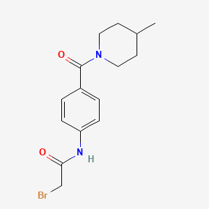 molecular formula C15H19BrN2O2 B1389715 2-Bromo-N-{4-[(4-methyl-1-piperidinyl)carbonyl]-phenyl}acetamide CAS No. 1138442-63-3