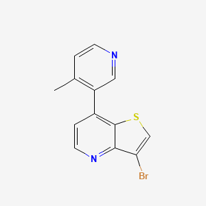 molecular formula C13H9BrN2S B13897163 3-Bromo-7-(4-methylpyridin-3-yl)thieno[3,2-b]pyridine 