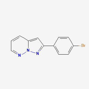 molecular formula C12H8BrN3 B13897253 2-(4-Bromophenyl)pyrazolo[1,5-b]pyridazine 