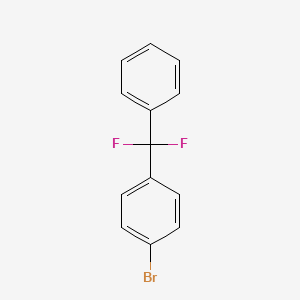 molecular formula C13H9BrF2 B13897264 1-Bromo-4-(difluoro(phenyl)methyl)benzene 