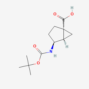 molecular formula C12H19NO4 B13897275 Rel-(1R,4S,5R)-4-((tert-butoxycarbonyl)amino)bicyclo[3.1.0]hexane-1-carboxylic acid 