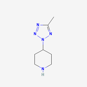 molecular formula C7H13N5 B13897303 4-(5-methyl-2H-tetrazol-2-yl)piperidine 