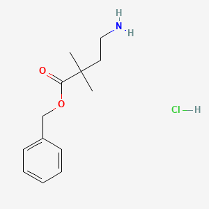 molecular formula C13H20ClNO2 B13897312 Benzyl 4-amino-2,2-dimethylbutanoate hcl 