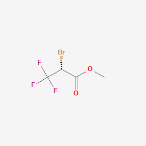 molecular formula C4H4BrF3O2 B13897323 methyl (2R)-2-bromo-3,3,3-trifluoropropanoate 