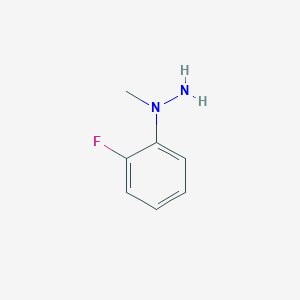 molecular formula C7H9FN2 B13897342 1-Methyl-1-(2-fluorophenyl)hydrazine 