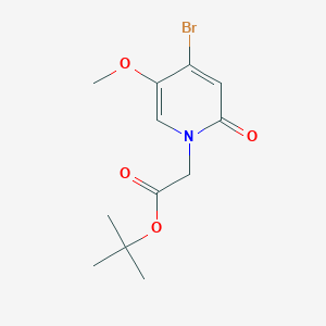 molecular formula C12H16BrNO4 B13897358 tert-Butyl 2-(4-bromo-5-methoxy-2-oxopyridin-1(2H)-yl)acetate 