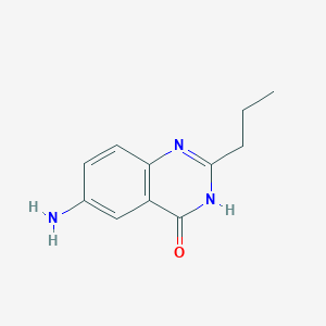 molecular formula C11H13N3O B13897374 6-amino-2-propyl-3H-quinazolin-4-one 